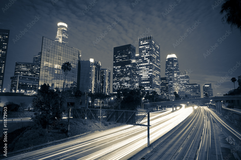 Fototapeta Los Angeles w czerni i bieli