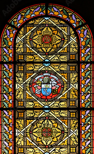 Stained glass window (Brittany, France)