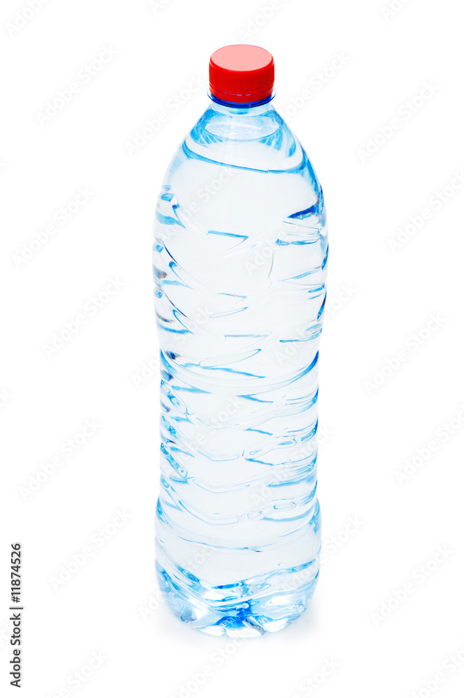 Bottle of water isolated on the white Bottle of water isolated on the white