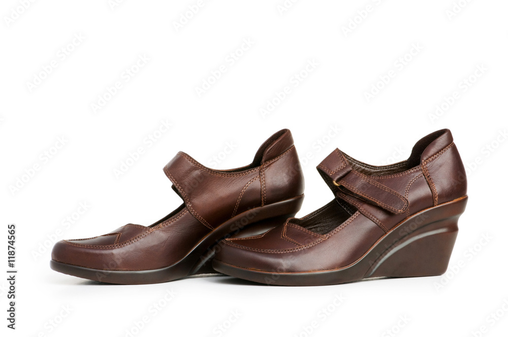 Woman shoes isolated on the white background