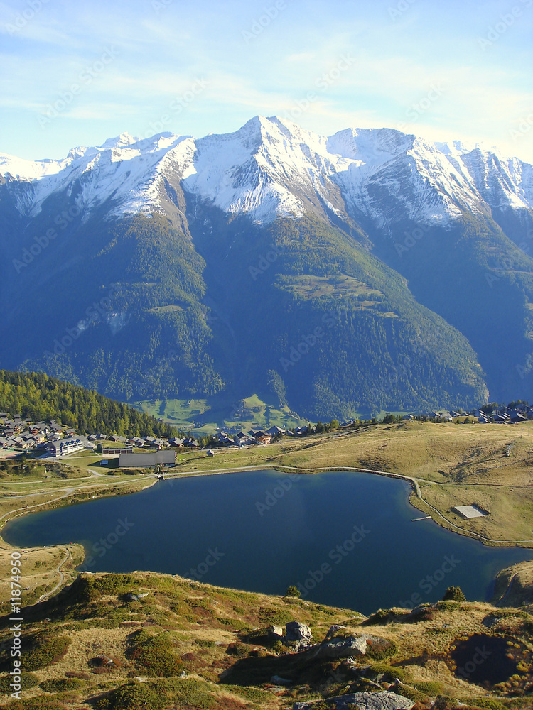 Swiss Mountain Resort Of Bettmeralp Bernese Alps