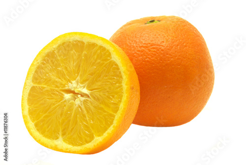 full and half oranges