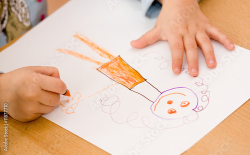 Child hand drawing