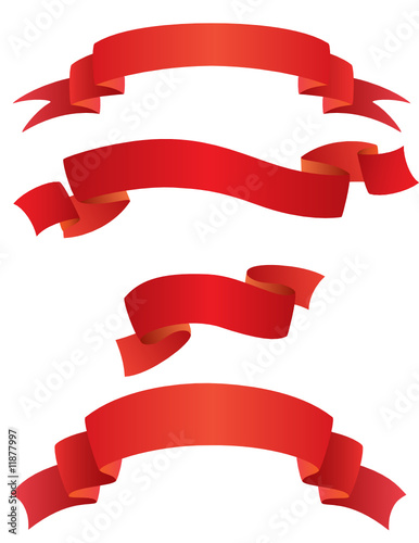 Red Banners many forms (vector)