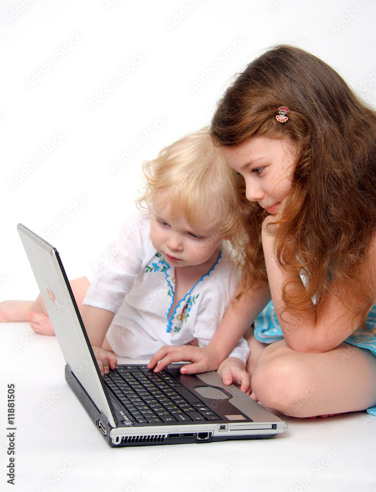 Computer and child Computer and child