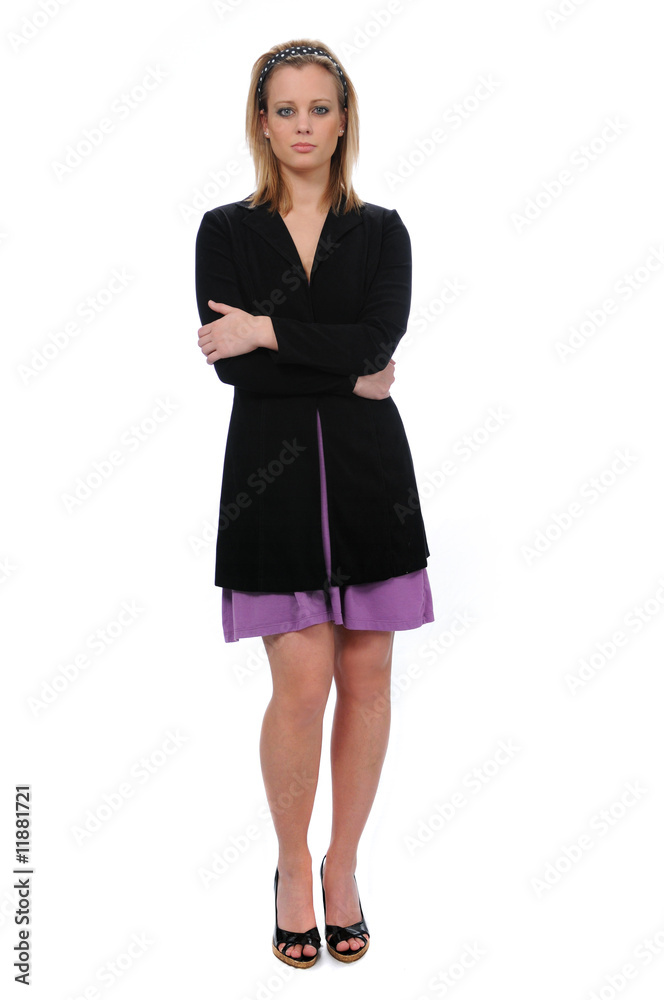 Attractive young businesswoman standing Attractive young businesswoman standing