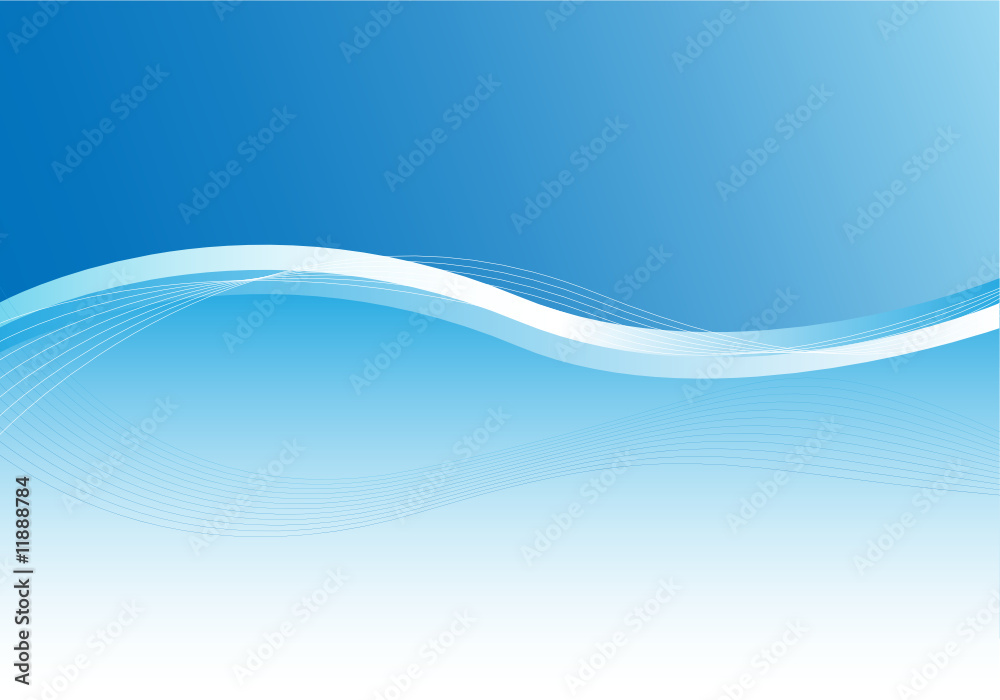 Fototapeta premium Hintergrund Blau mit Illustration