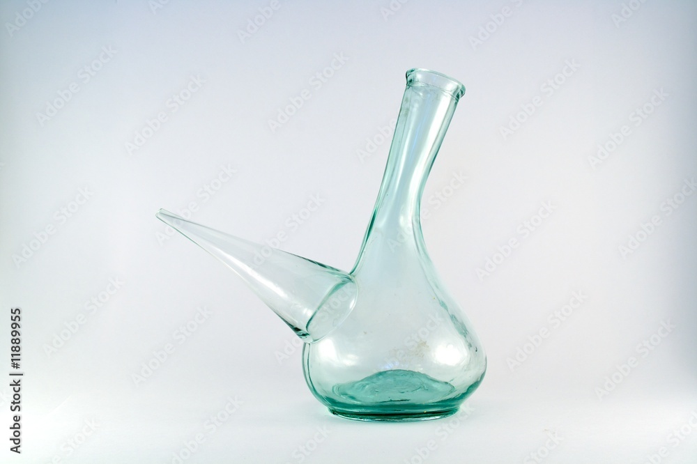 a clear spanish glass perron used for drinking wine in spain a clear spanish glass perron used for drinking wine in spain