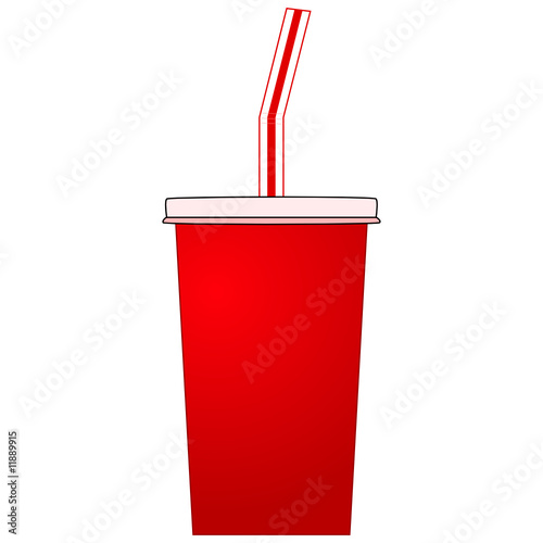 Cartoon soda pop cup