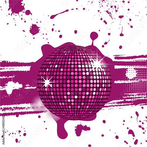 abstract grunge disco ball