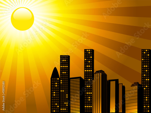 City sunset