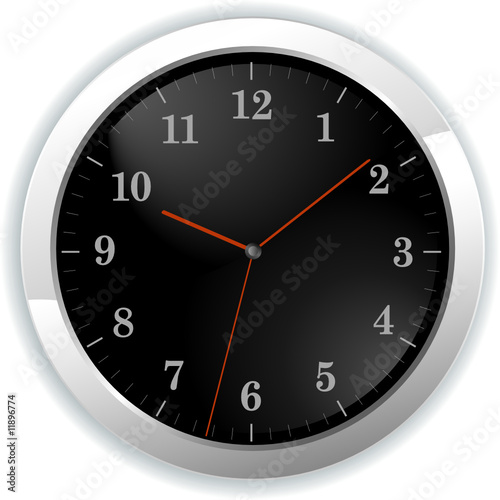 vector illustration of wall clock