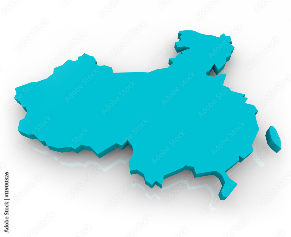 China Map - Blue