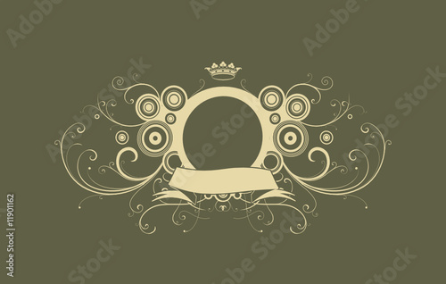 abstract frame made of floral elements