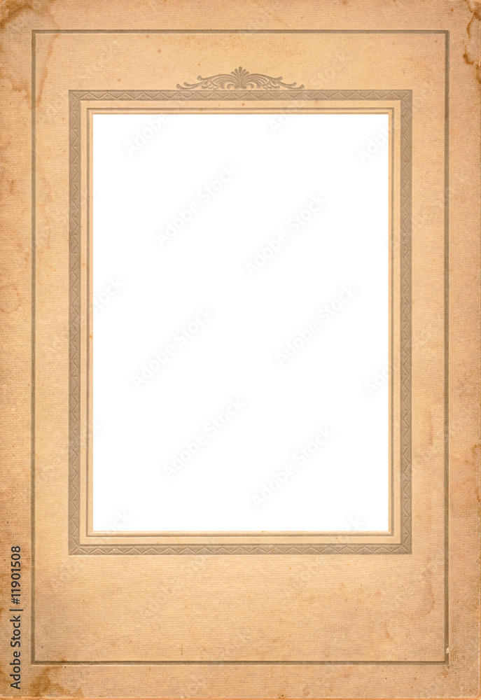 An antique cardboard picture frame. An antique cardboard picture frame.
