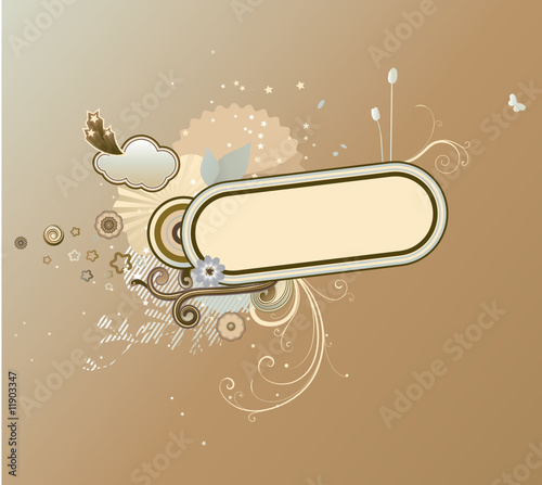 retro styled design frame