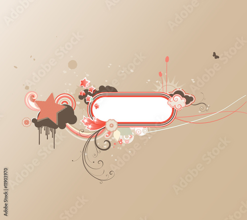 retro styled design frame