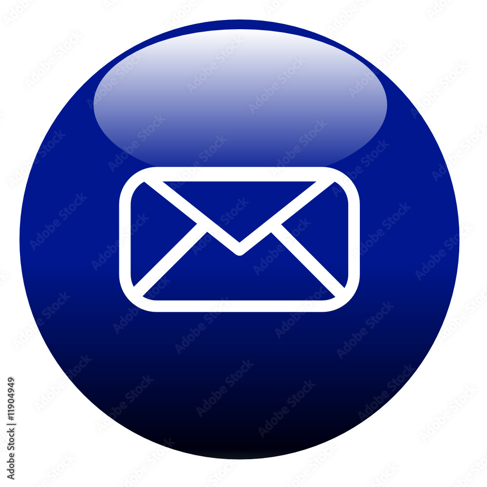 boule 3D mail bleu