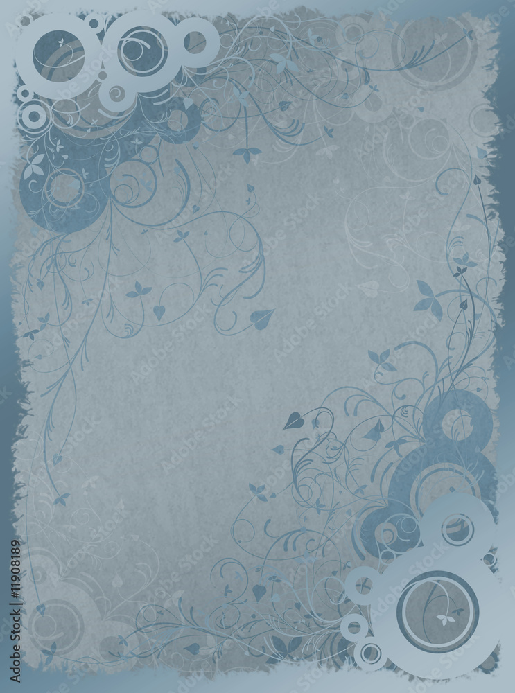 Floral background in soft blue Floral background in soft blue