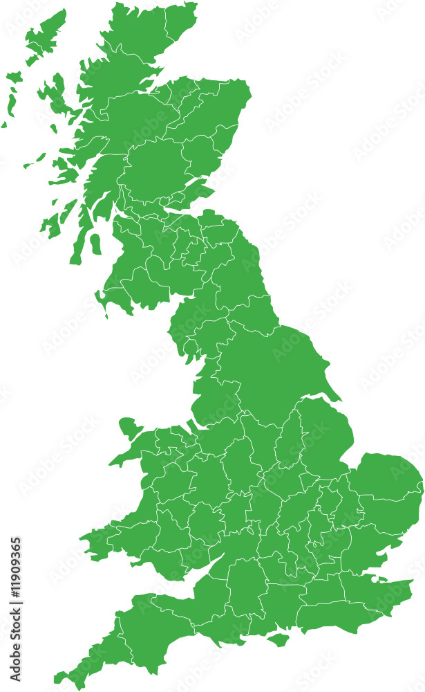 There is a map of Great Britain country There is a map of Great Britain country