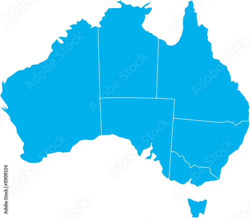 There is a map of Australia country