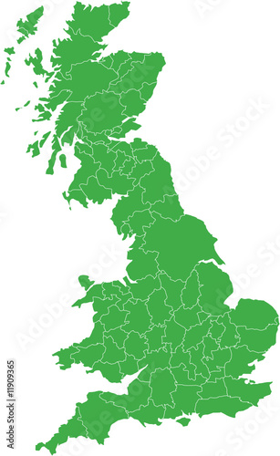 There is a map of Great Britain country