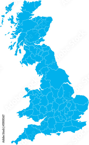 There is a map of Great Britain country