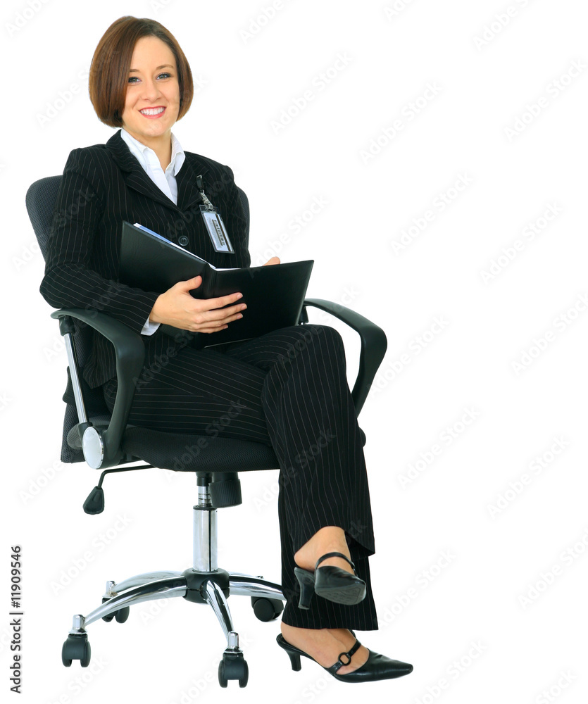 Successful Businesswoman Sit On Chair Successful Businesswoman Sit On Chair