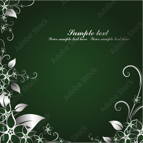 silver floral background