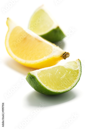 A pieces of lime and lemon