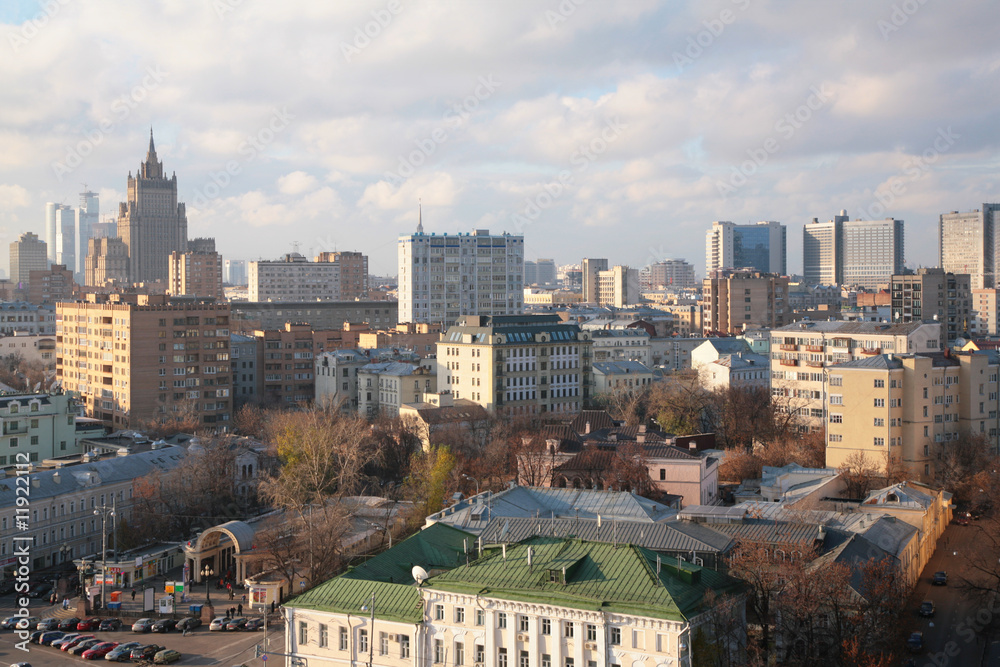 View on Moscow from top