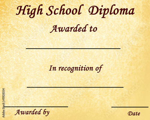 Canvas-taulu high school diploma