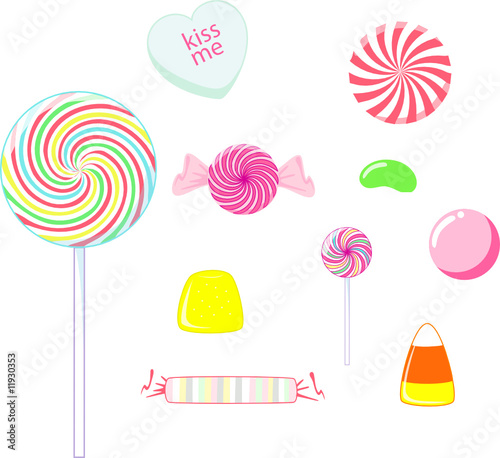 hard and gummy candy