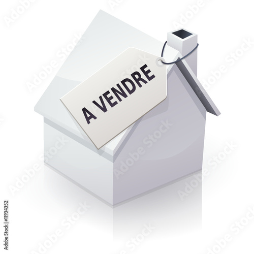 Maison blanche a vendre (reflet)