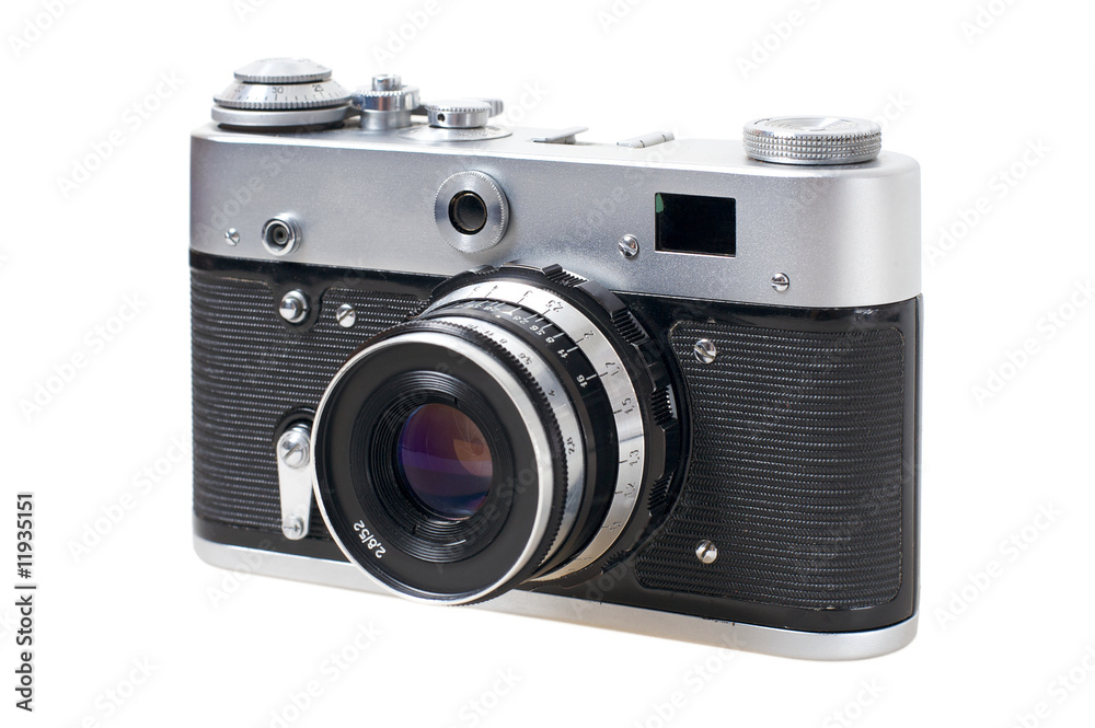 Old styled vintage mechanical 35mm film camera