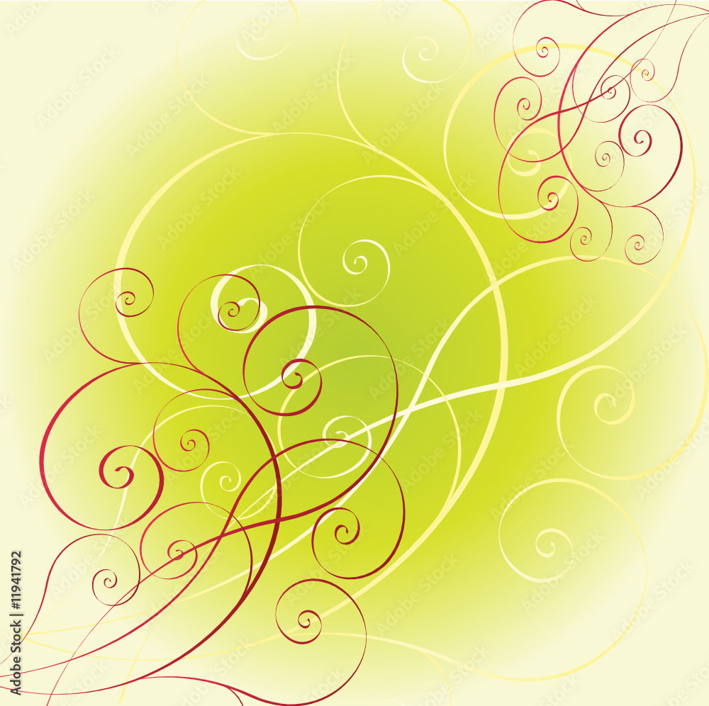 arabesque floral rose et verte arabesque floral rose et verte