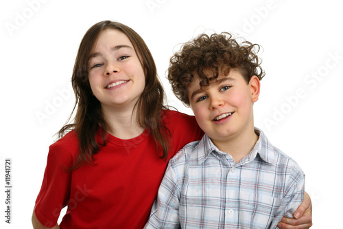 Kids isolated on white background