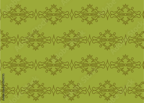 Green background with ornament