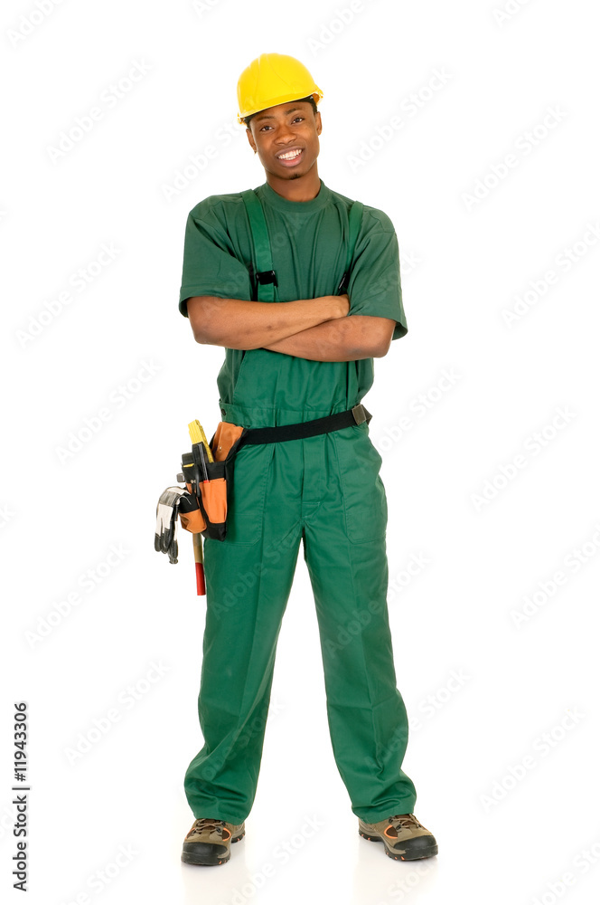 Black construction worker Black construction worker