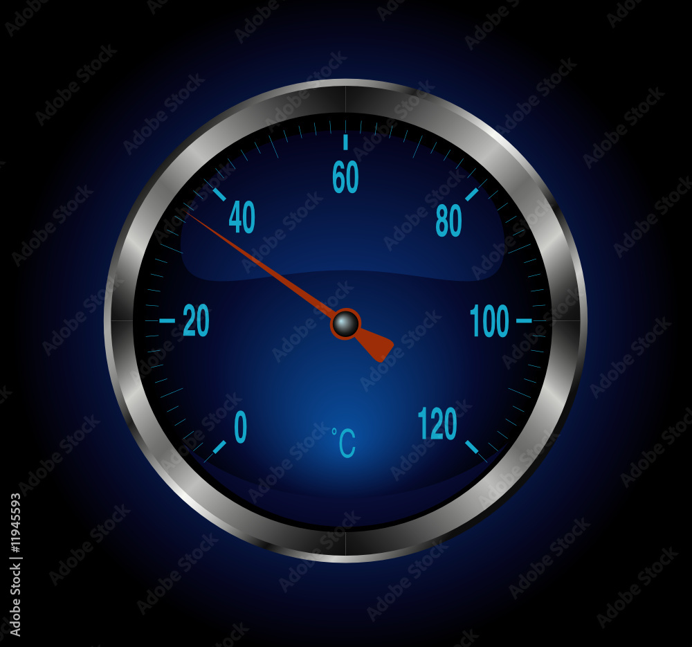 blue metal thermometer