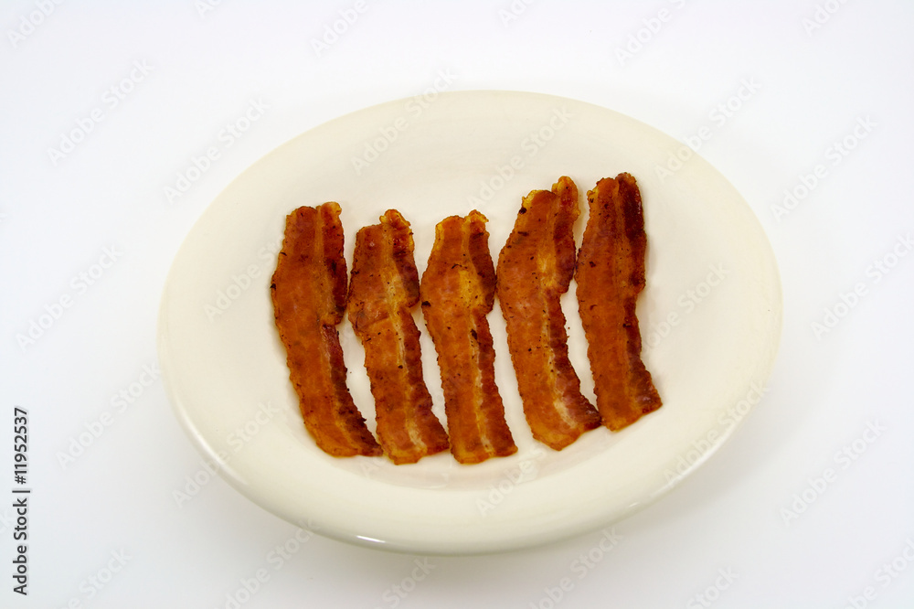 bacon on a plate bacon on a plate