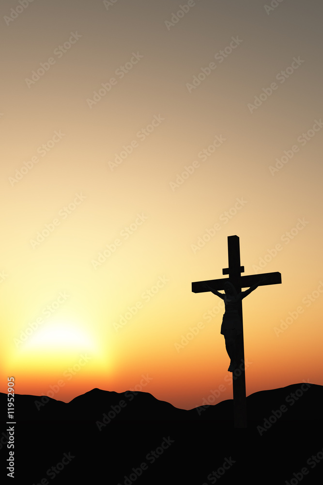 crucifixion and sunset vertical crucifixion and sunset vertical