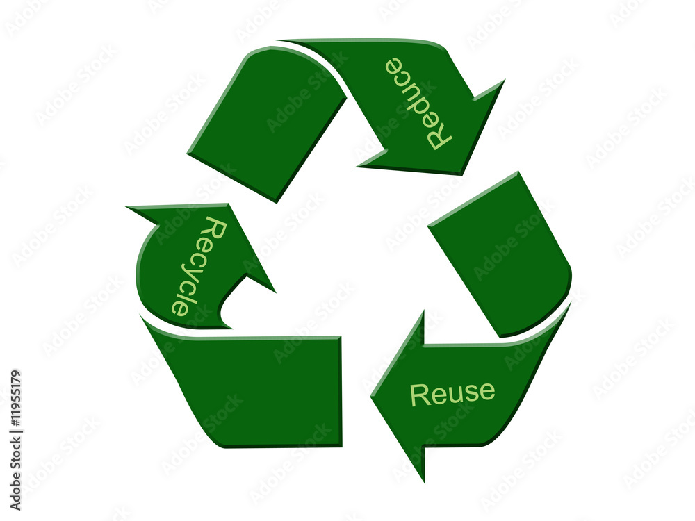 Obraz premium Recycle symbol with Words