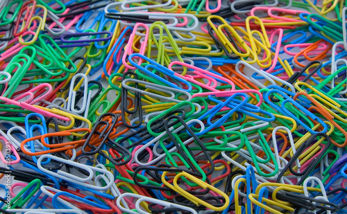colorful paper clips background