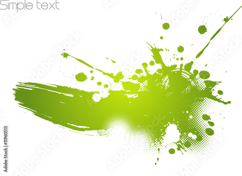 Green abstract illustration. Vector
