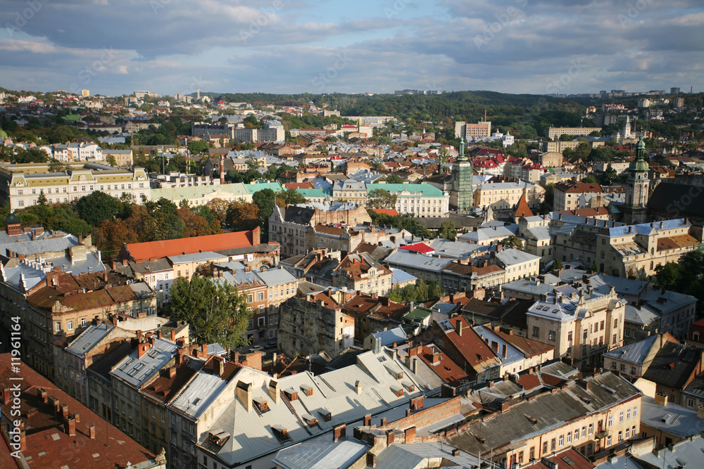 city view of Lvov, Ukraine