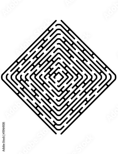romb type labyrinth  Vector illustration