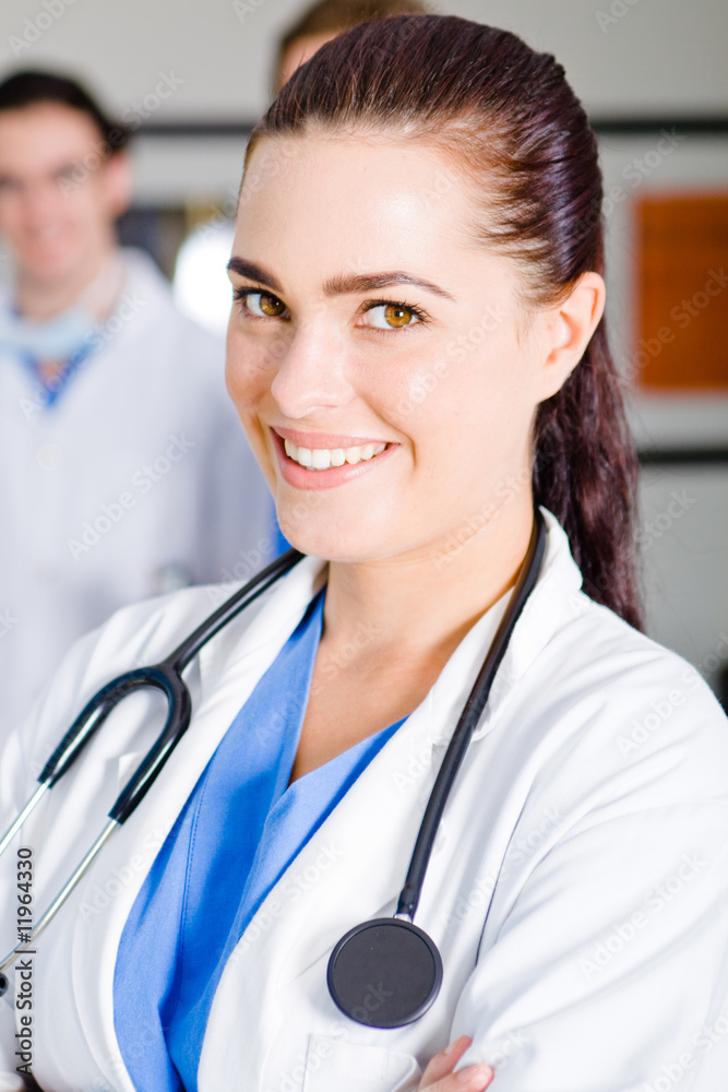 female doctor intern in hospital female doctor intern in hospital