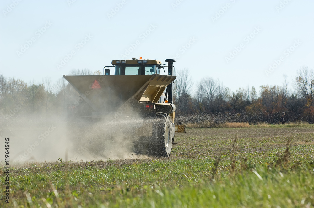 Fototapeta premium Farm Fertilizer Spreader