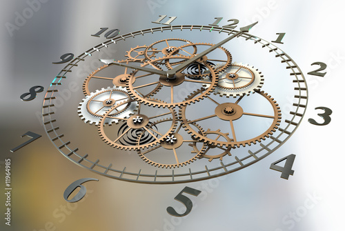 3d Clock and Cogs